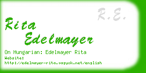 rita edelmayer business card